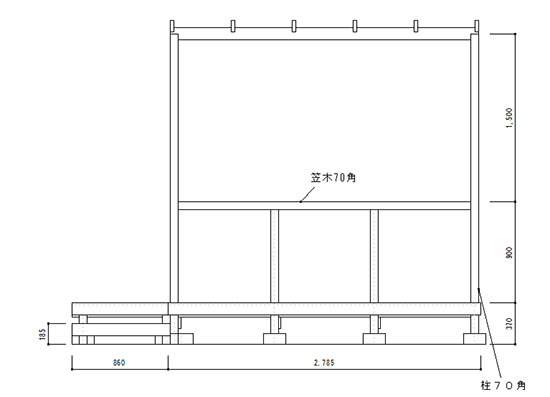 イタウバデッキ＆パーゴラ図面